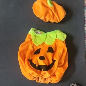 Kids Pumpkin Costume - Bright Orange and Green